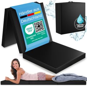 ELONEO Klappmatratze wasserabweisend, 90x200cm 8 cm hoch, Bezug waschbar bis 30°C