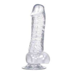 Naturdildo: Crystal Clear mit Saugfuß