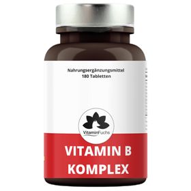 Vitamin B Complex hochdosiert mit allen B-Vitaminen in einer Tablette von VitaminFuchs