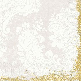 10x Zelltuchservietten 33 x 33 3-lagig 1/4 Falz Royal white