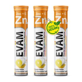EVÄM Vitamin C + Zink, Brausetabletten - 3 Set