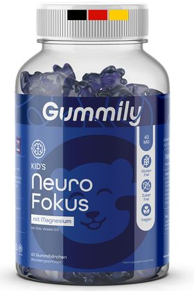 Gummily® Neuro Fokus Hericium Gummibärchen - Mangnesium - Hericium Erinaceus Extrakt  - Lion's mane