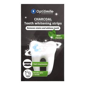 OptiSmile Aktivkohle Zahnaufhellungsstreifen - sichtbar weißere Zähne