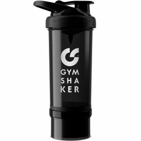 GYMSHAKER Protein Shaker mit Pulverfach