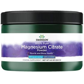 SWANSON 100% reines Magnesiumcitrat-Pulver - geschmacksneutral