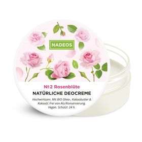 NADEOS Natürliche Deocreme Rosenblüte