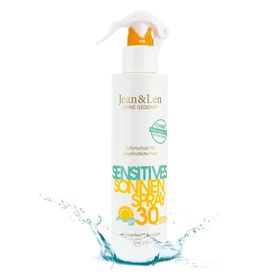 Jean & Len Sensitiv Sonnenspray 30LSF wasserfest, für empfindliche & zu Sonnenallergie neigende Haut