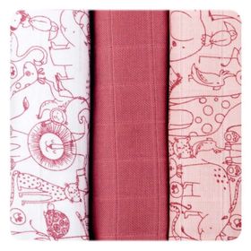 xkko Baumwollwindeln Alte Zeiten Organic 3er-Set Mesa Rose
