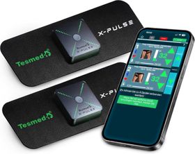 TESMED X-Pulse kabelloser EMS/TENS-Elektrostimulator mit App, 2 Geräte, 130 Intensitätsstufen