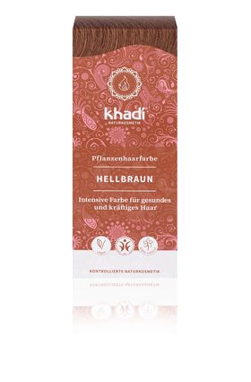 khadi Natural Cosmetics Pflanzenhaarfarbe Hellbraun 100 g