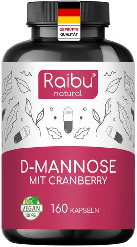 RAIBU D-Mannose Cranberry Kapseln Hochdosiert