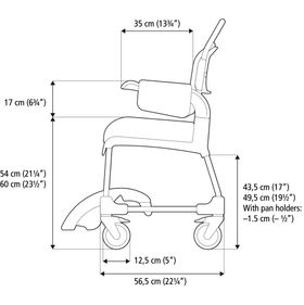 Etac Clean Dusch- und Toilettenrollstuhl Standard Comfort
