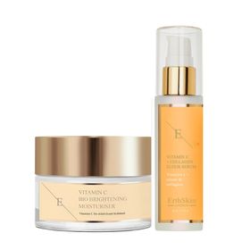 ErthSkin London Vitamin C Elixier-Serum + Bio-Aufhellende Feuchtigkeitscreme Mit Vitamin C