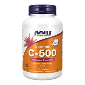 Now Foods Vitamin C 500 mg 100 Kautabletten mit Kirschgeschmack
