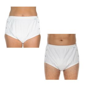 suprima Inkontinenz Baumwoll/PU-Slip mit Druckknöpfen, unisex