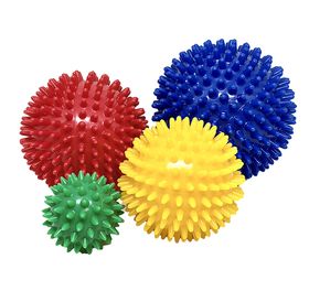 Igelball 4er-Set (blau - rot - gelb - grün)