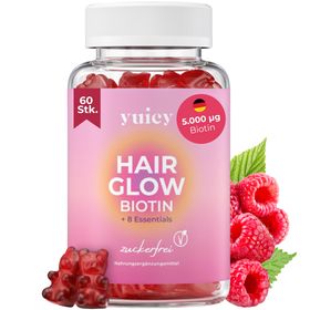 yuicy® Hair Glow – Biotin Gummibärchen für gesunde Haare & zur Unterstützung bei Haarausfall