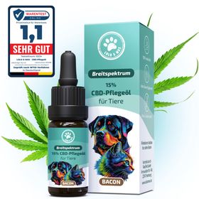CBD Öl - 15% - Bacon- Hunde & Katzen-Qualität aus Deutschland - 10ml