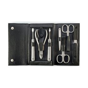 Tifall  Nagelpflegeset im Maniküre-Etui aus feinstem Rindsleder, 7-teilig