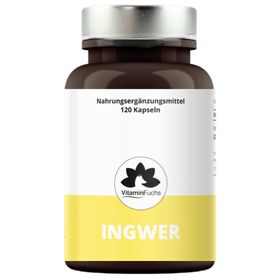 Ingwer + Kapseln - Ingwerpulver optimal Bioverfügbar von VitaminFuchs