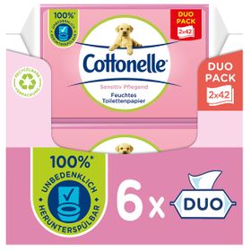 Cottonelle Feuchtes Toilettenpapier Sensitive Duo-Pack Feuchttücher