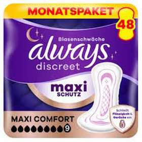 Always Discreet Inkontinenz-Einlagen Maxi Comfort Monatspaket