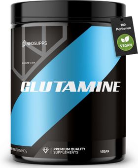 Neosupps L-Glutamin Pulver, Geschmacksneutral, Post Workout, Vegan & 100% Rein