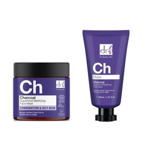 Dr Botanicals Anti-Aging Aktivkohle Superfood Gesichtsmaske Duo