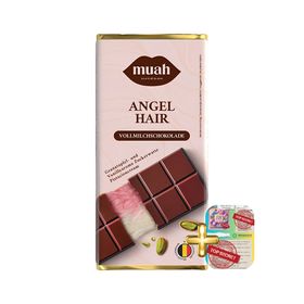 muah Angel Hair - Vollmilch Schokolade mit Zuckerwatte + Gratis Backanleitung