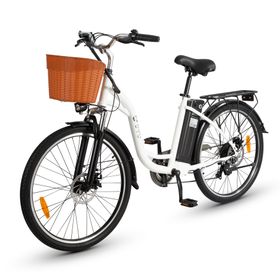 DYU C6 City Elektrofahrrad mit Korb, 36V 12,5Ah Akku