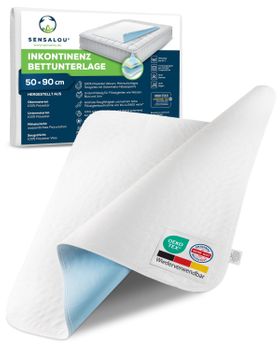 Sensalou Inkontinenz Unterlage Auflage 50x90 Betteinlage Nässeschutz Bettunterlage wasserdicht