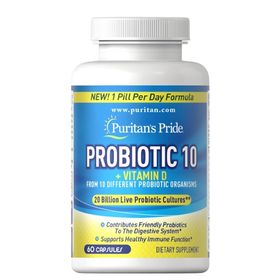 Puritan's Pride Probiotikum-10 Stämme 25 Milliarden KBE mit Vitamin D3