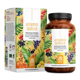 Multivitamin-Komplex mit Vitaminen, Pflanzen- und Mineralstoffen - Vitaminquelle - NATURTREU®