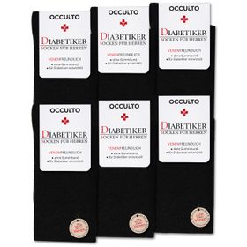 Occulto Diabetikersocken Herren ohne Naht ohne Gummibund 6er Pack (Modell: Oliver)