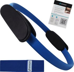 VITALIC Pilates-Ring mit Widerstandsband – Yoga-Fitnessring mit Resistance Band