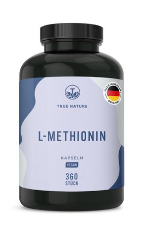 TRUE NATURE® L-Methionin Kapseln - Essentielle Aminosäure - Vegan & Made in Germany