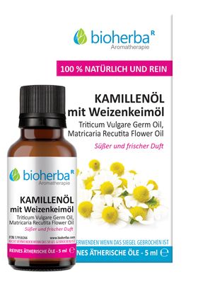 Bioherba Kamillenöl mit Weizenkeimöl Reines ätherisches