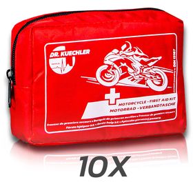 10x Motorrad Verbandskasten DIN 13167 Mini Erste Hilfe Set – Dr. Kuechler Medical®-EU konform