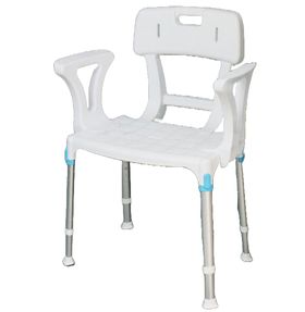 Russka laguna Duschstuhl mit Rückenlehne und Armlehnen