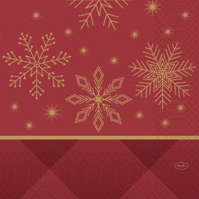 4x Servietten 33x33 3-lagig 1/4 Rhombus bordeaux