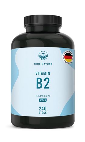 TRUE NATURE® Vitamin B2 Kapseln - 250mg Riboflavin pro Kapsel