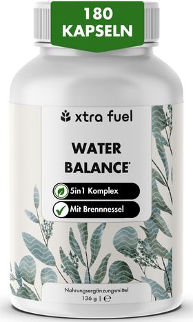 XTRA FUEL Water Balance - 5-in-1 Nährstoffkomplex mit Brennnessel, rotem Weinlaub & Rosskastanie