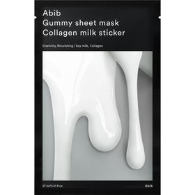 ABIB Gummy Sheet Mask Collagen Milk Aufkleber Feuchtigkeitsspendene und aufhellende Gesichtsmaske