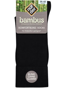 NUR DER Socke Bambus* Komfort - schwarz - Größe 47-50