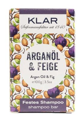 Klar-Seifen - Klar's festes Shampoo Arganöl & Feige (für trockenes Haar)