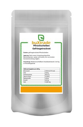 buXtrade Gefriergetrocknete Pfirsichscheiben