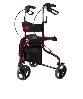 ANTAR Dreirad Rollator mit softbereiften Rädern, faltbar und höhenverstellbar Gewicht: 8,4 kg