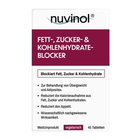 nuvinol Fett-, Zucker- & Kohlenhydrateblocker – Bei Abnehmen & Diät. Bei Adipositas & Übergewicht.