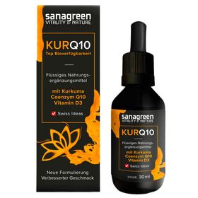 Sanagreen KURQ10 mizelliert - 3-1 Energiekick - Kurkuma, Q10 und Vitamin D3