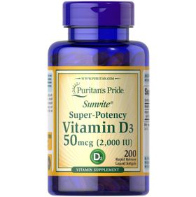 Puritan's Pride Vitamin D3 50 mcg (2000 IE)